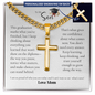 To My Son Graduation Cross Necklace From Mom – Proud of Who You've Become | Personalized Engraved Gift