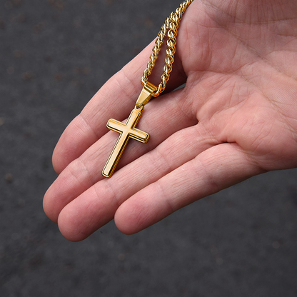 To My Son Graduation Cross Necklace From Mom – Proud of Who You've Become