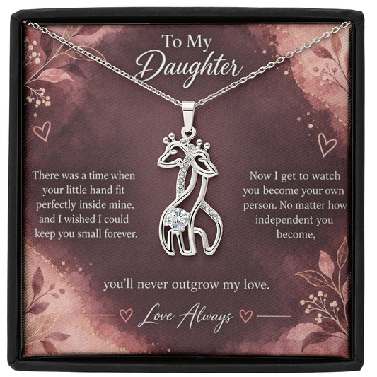 To My Daughter Giraffe Necklace – You'll Never Outgrow My Love