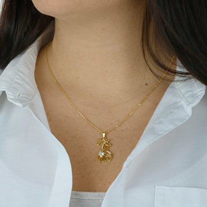 To My Daughter Giraffe Necklace – You'll Always Be My Little Girl