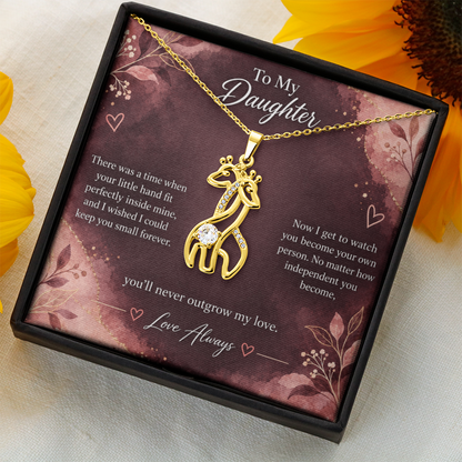 To My Daughter Giraffe Necklace – You'll Never Outgrow My Love