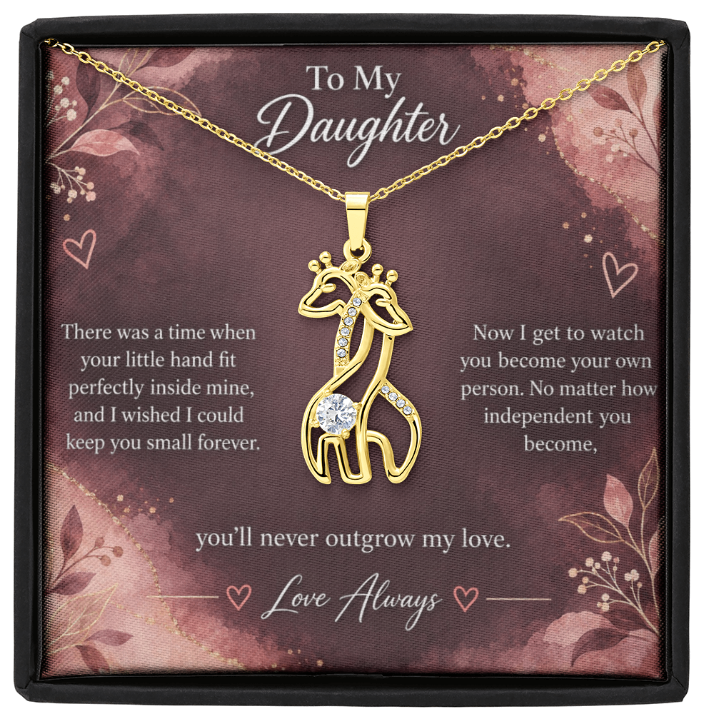 To My Daughter Giraffe Necklace – You'll Never Outgrow My Love