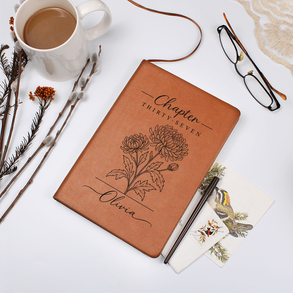 Your Next Chapter — Personalized Birth Month Flower Journal